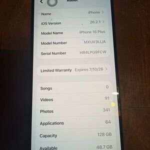 Apple iPhone 16 Plus with 128GB Storage